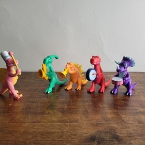 Vintage Target Ankyo Marching Band Dinosaurs Figurines Set Of 5
